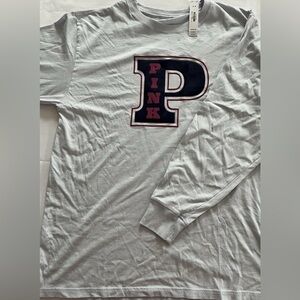 New Victoria’s Secret pink xsmall T-shirt long sleeve blue with logo